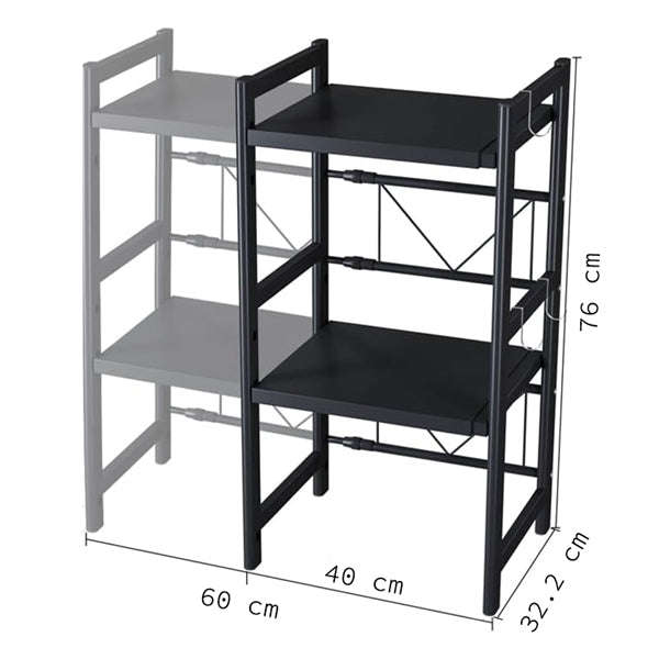 Microwave Oven Rack - Kitchen Microwave Oven Holder Rack Iron Storage Organizer Shelf Stand (2-La...