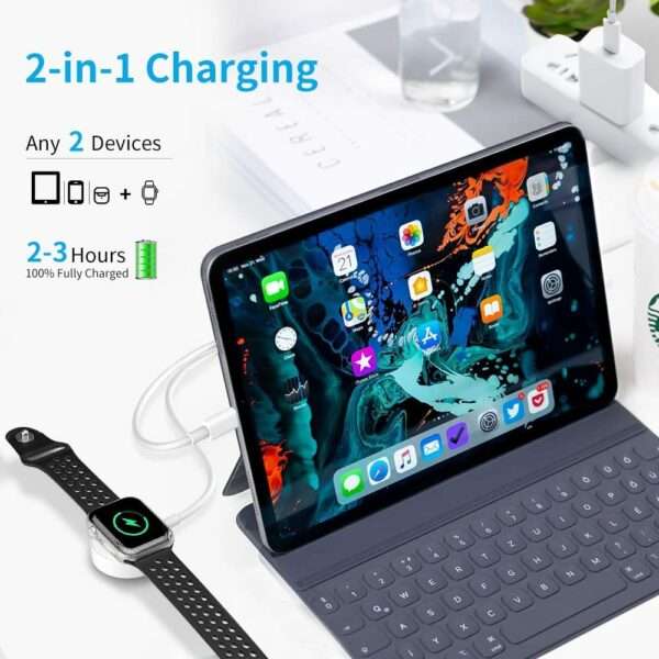 2 In 1 Fast Wireless Magnetic Charger For Apple Watch