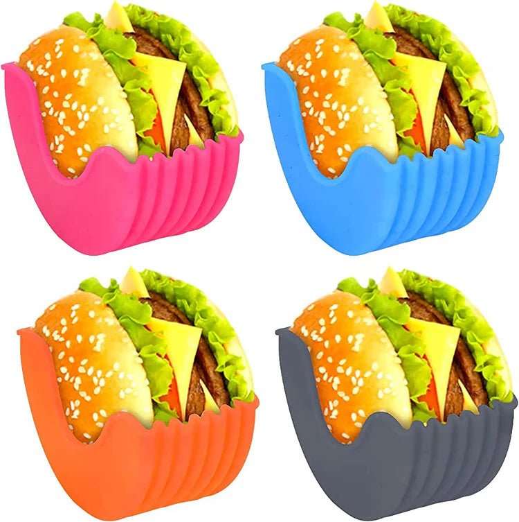4 Pack - Reusable Silicone Hamburger Box