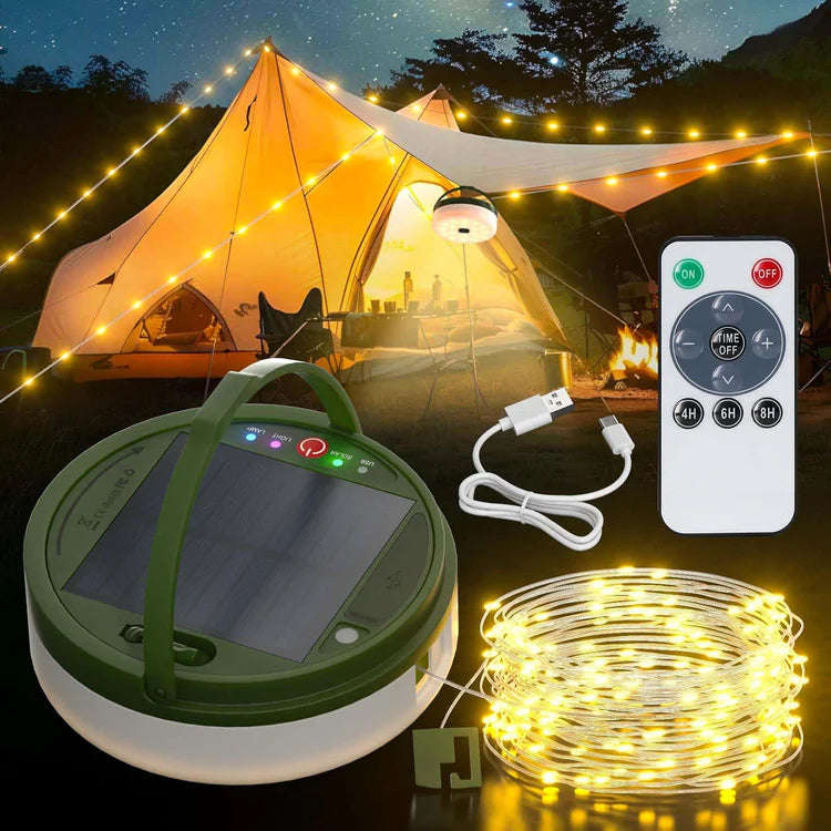 Solar Camping String Light and Down Light -10m