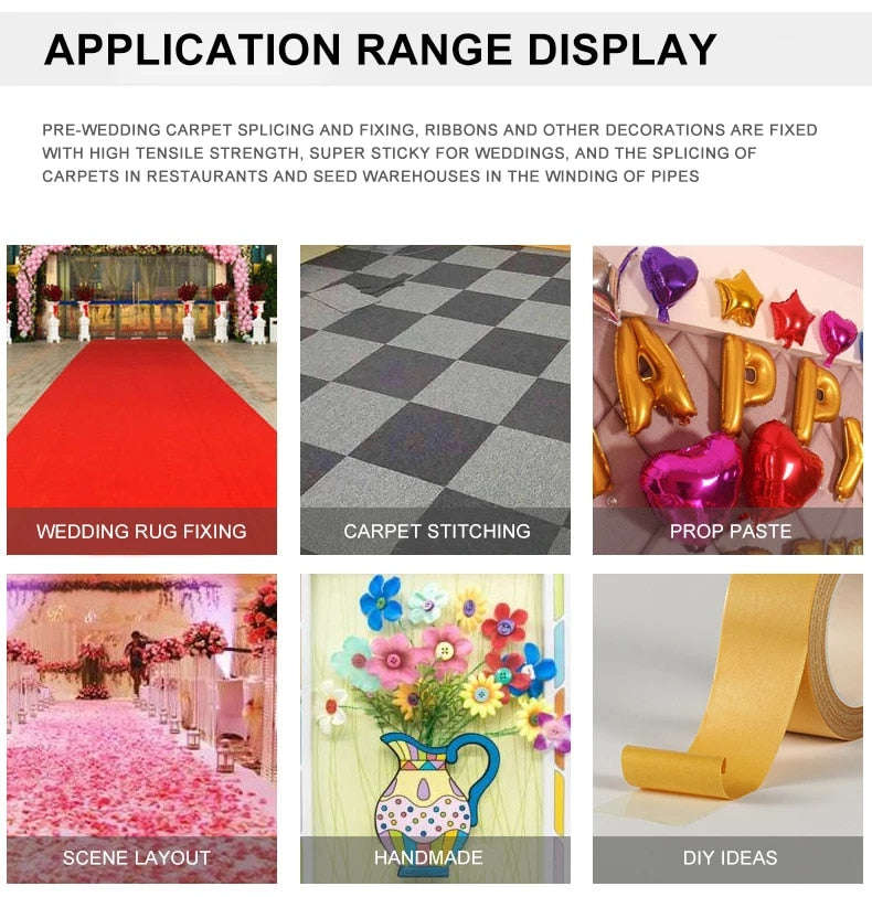 Double-sided Fiberglass Grid Tape - Carpet Tape