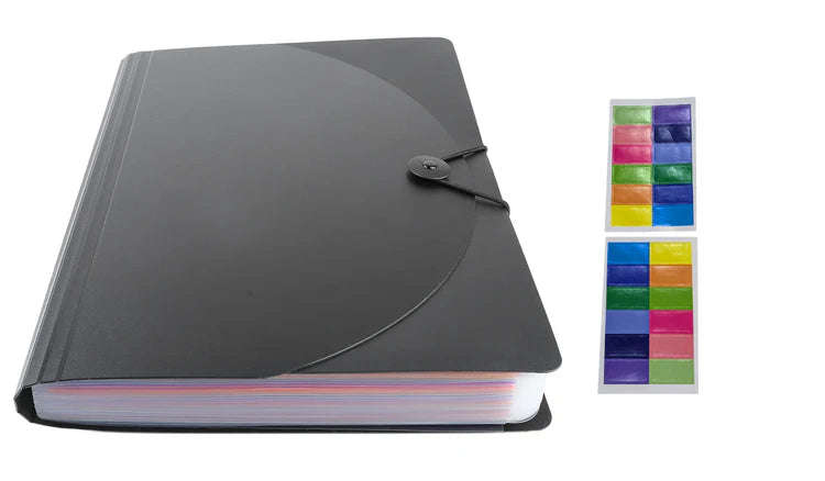 A4 Accordion Expandable Document Folder - 24 Color Coded Slots
