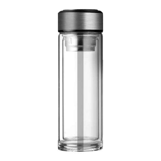 500ml Double Wall Borosilicate Insulated Glass Water Bottle With Tea Separator