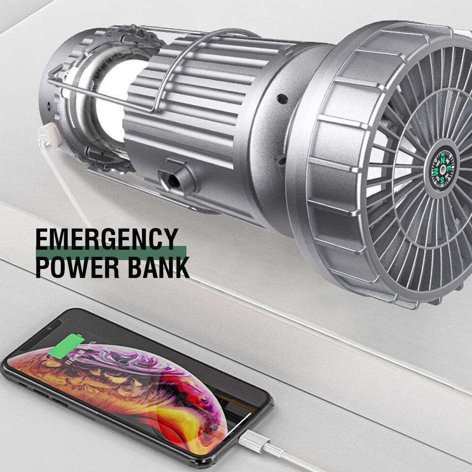 Solar Rechargeable Lantern with Fan ,Speaker and Power Bank