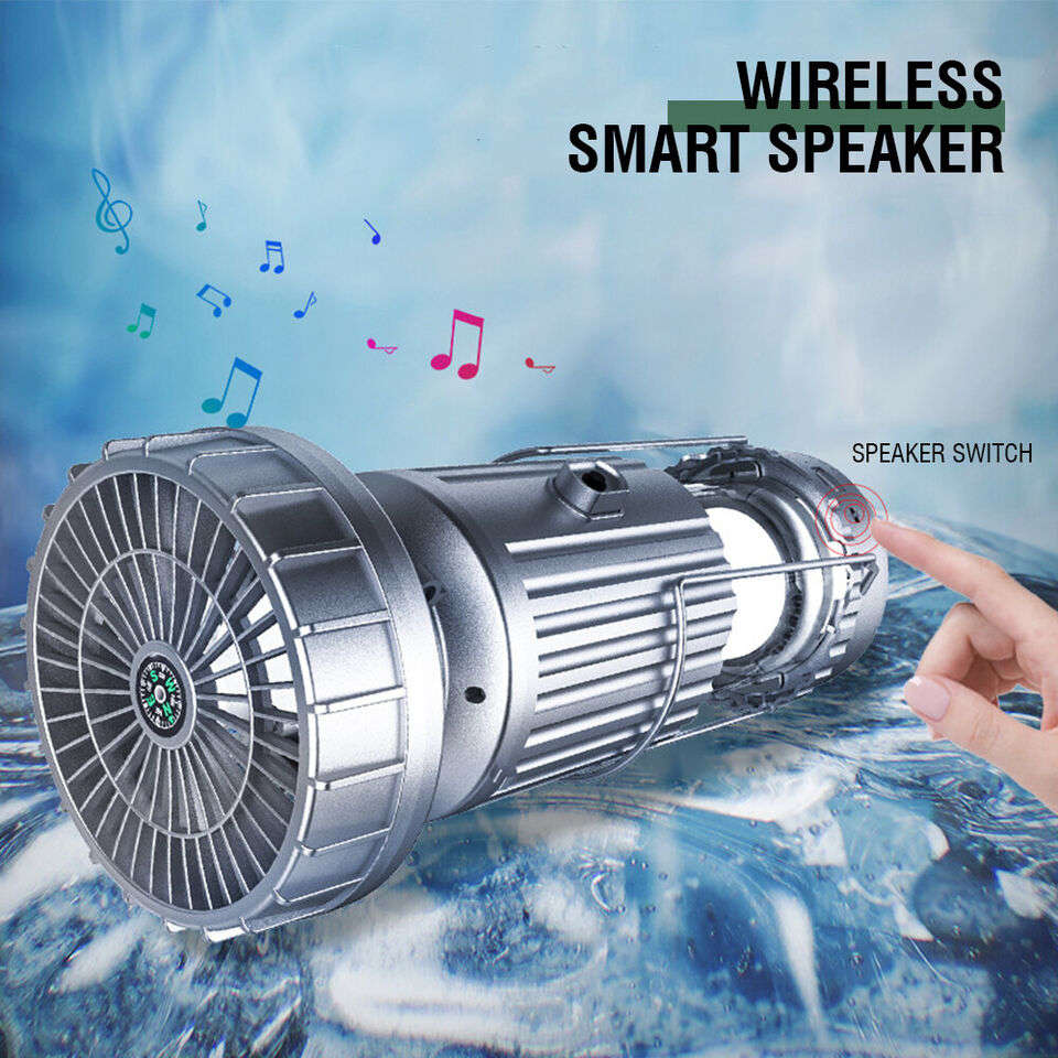 Solar Rechargeable Lantern with Fan ,Speaker and Power Bank