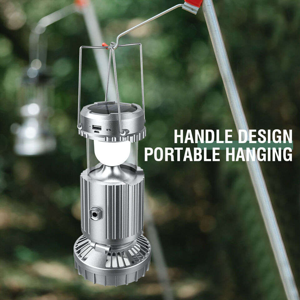 Solar Rechargeable Lantern with Fan ,Speaker and Power Bank