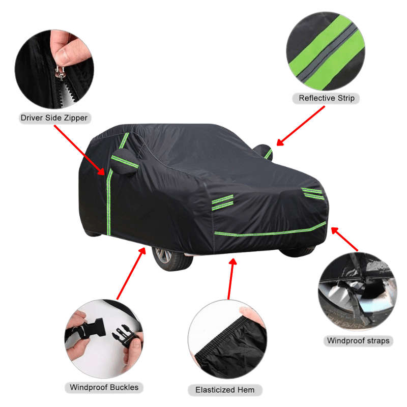 GagaFast Black Shield Pro Car Cover For Hatchback - Size 2S