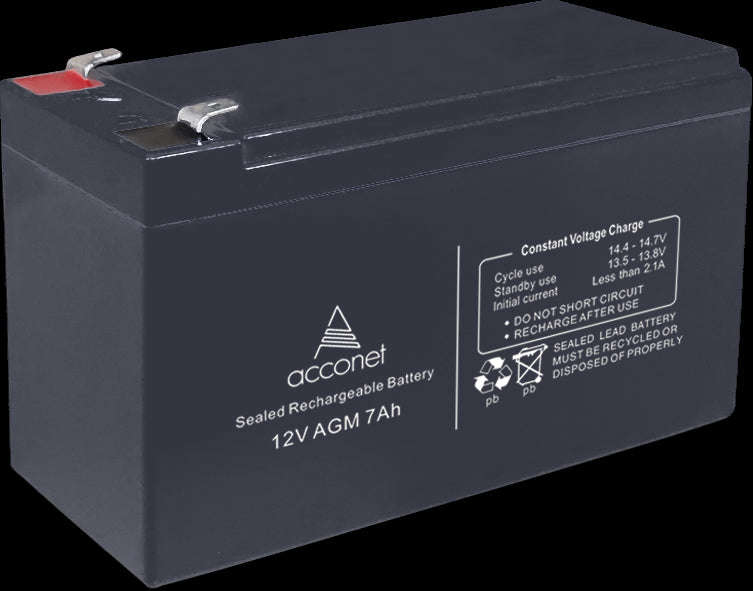 Acconet 12V AGM 7Ah Deep Cycle Battery | AC-BAT-VRLA-12V7AH