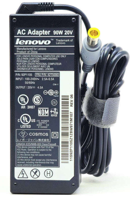 Lenovo 42T4424 - 90W 20V 4.5A 5.5mm Tip AC Adapter for Lenovo Thinkpad (Second-Hand)