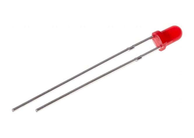 Led 3mm difused-red low current 2ma hlmp-1700