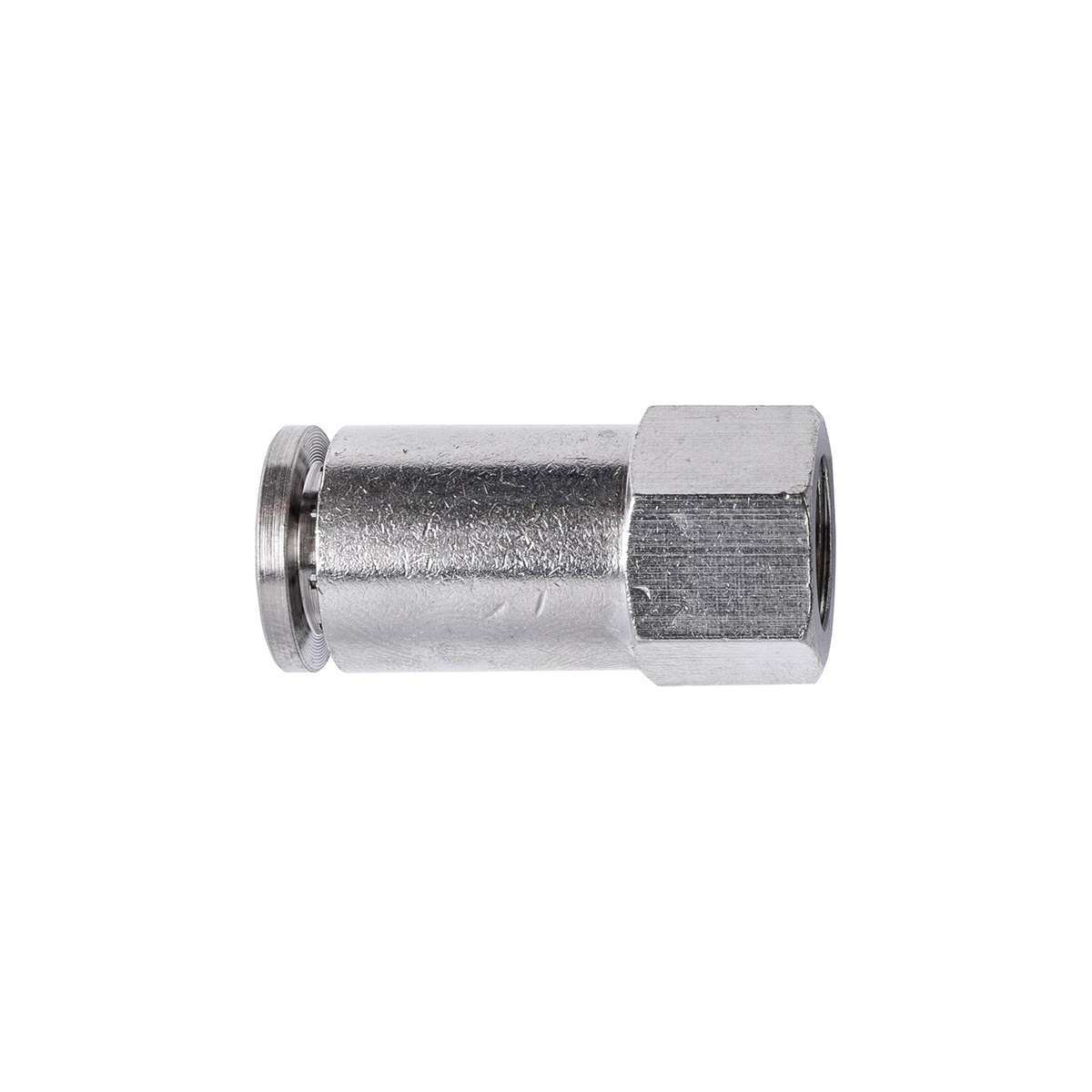 Metal pu fitting straight 6mm 1/8' f