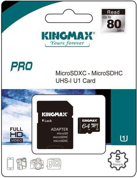 KINGMAX 64GB MICRO SD CLASS 10