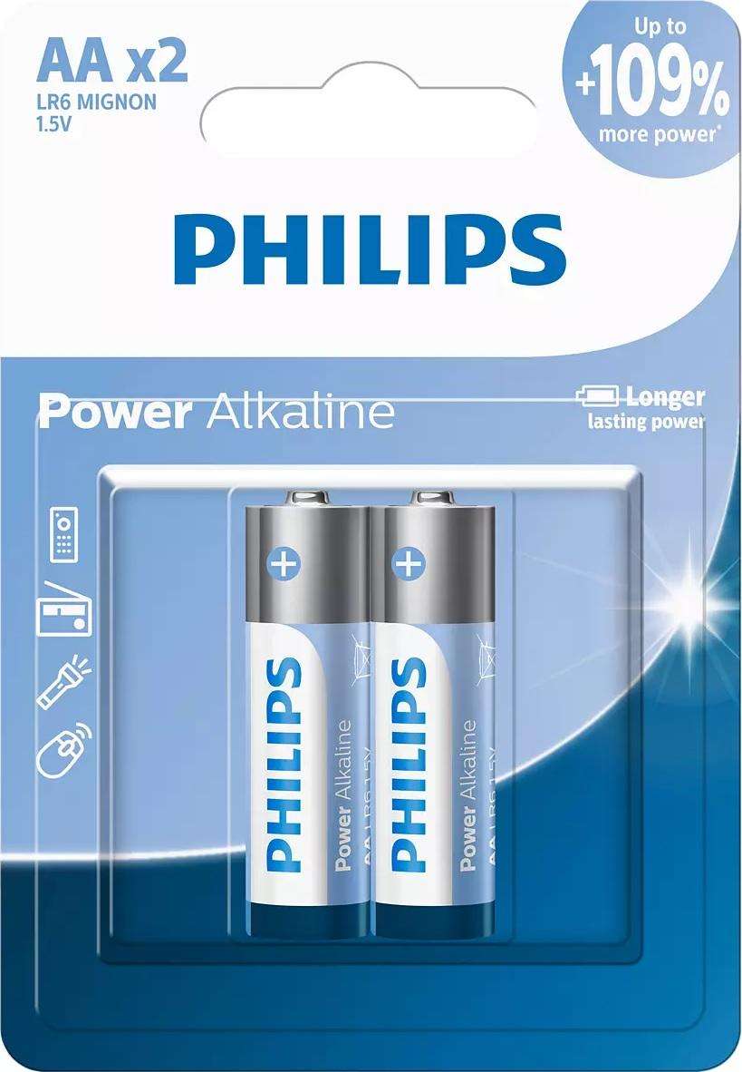 POWER ALKALINE BATTERY  AA 2  PACK