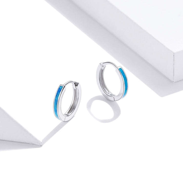 S925 Sterling Silver Simple Style Opal Women Earrings