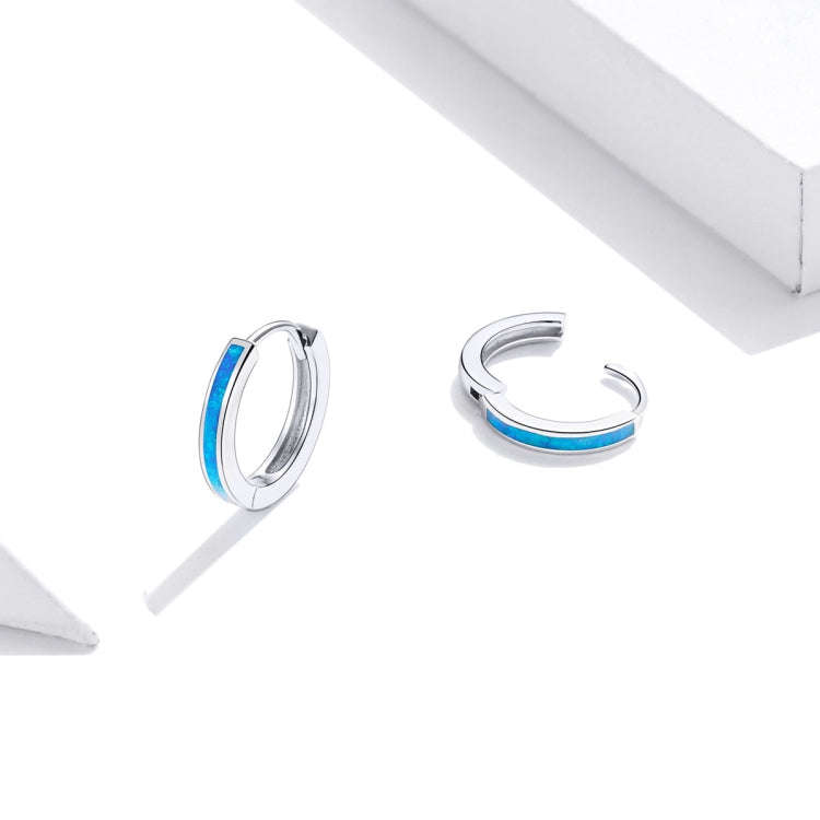 S925 Sterling Silver Simple Style Opal Women Earrings