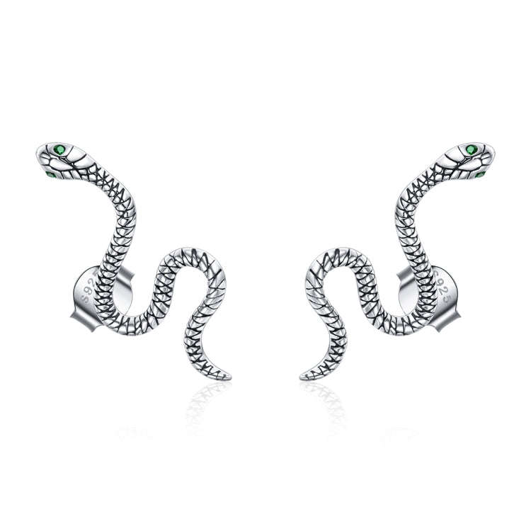 S925 Sterling Silver Smart Snake Ear Studs Women Earrings