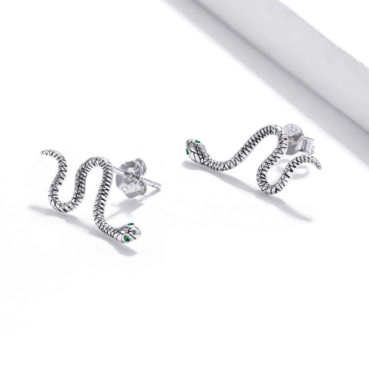 S925 Sterling Silver Smart Snake Ear Studs Women Earrings