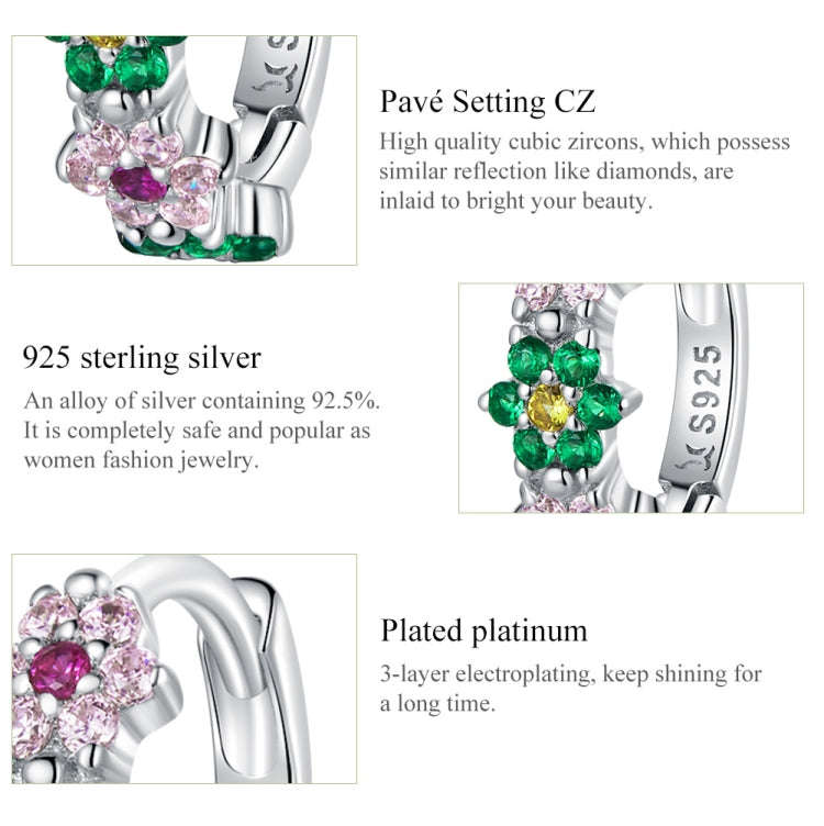 S925 Sterling Silver Delicate Flowers Women Earrings