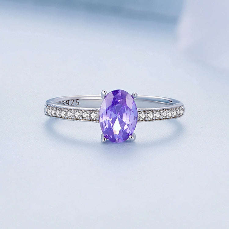 BSR460-8VT S925 Sterling Silver  Exquisite Tanzanite Ring Hand Decoration