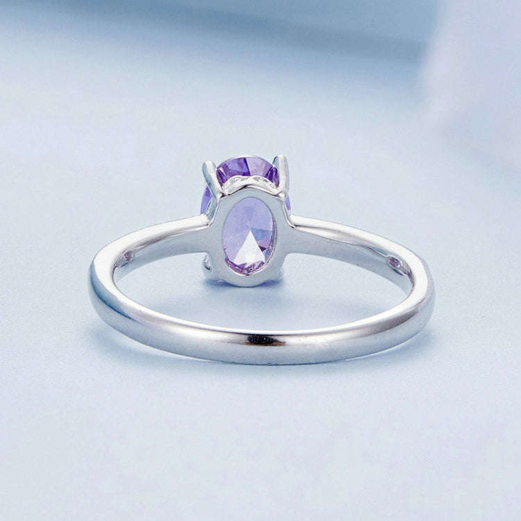 BSR460-8VT S925 Sterling Silver  Exquisite Tanzanite Ring Hand Decoration