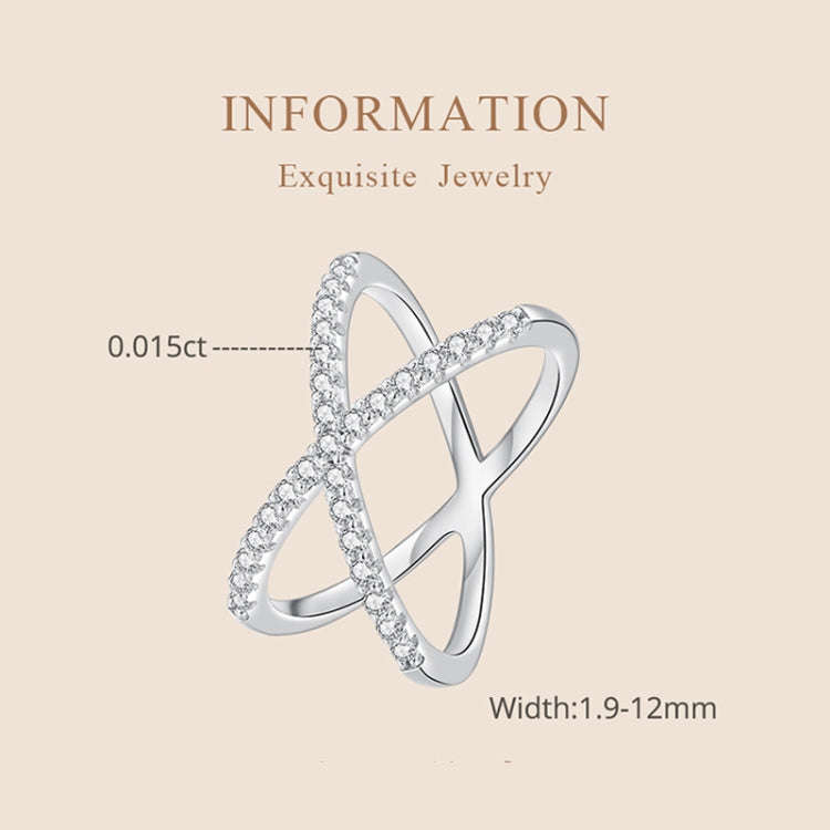 MSR036-6 S925 Sterling Silver  Dual Layer Moissanite Ring Hand Decoration