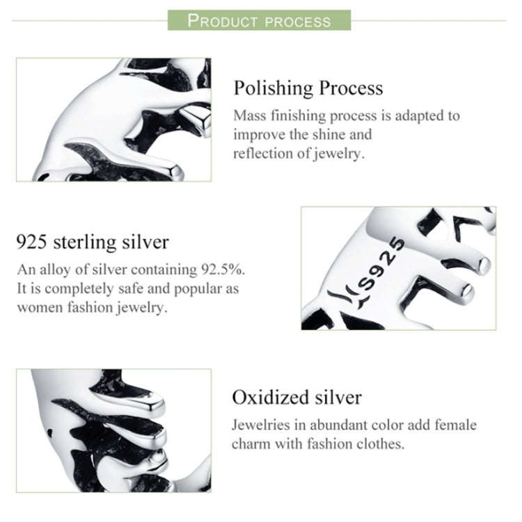 S925 Sterling Silver Ring Elephant Family Vintage Inlaid Ring, Size: 6 US Size