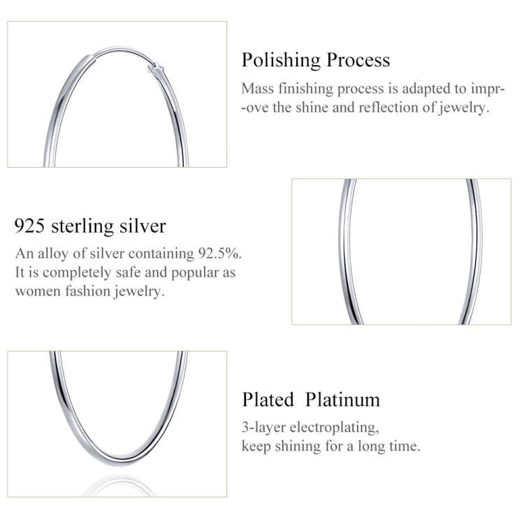 Sterling Silver Stud Earrings Big Earring S925 Silver Earrings Platinum Earrings