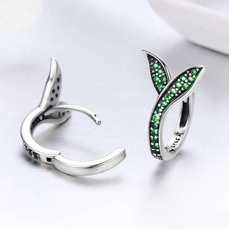 S925 Sterling Silver Earrings Simple Diamond Bud Earrings