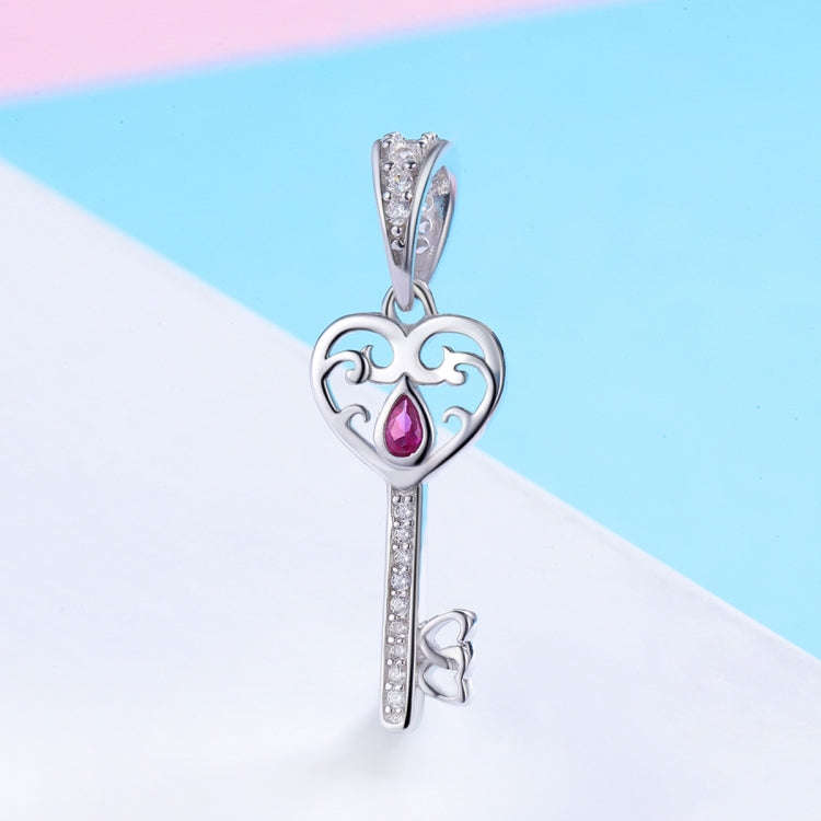 S925 Sterling Silver Happiness Key Pendant Charm Accessories