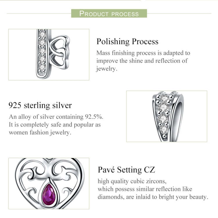 S925 Sterling Silver Happiness Key Pendant Charm Accessories