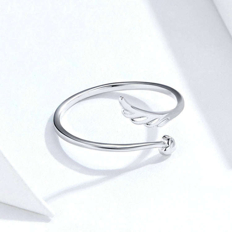 S925 Sterling Silver Angel Wings Open Ring  Open Ring