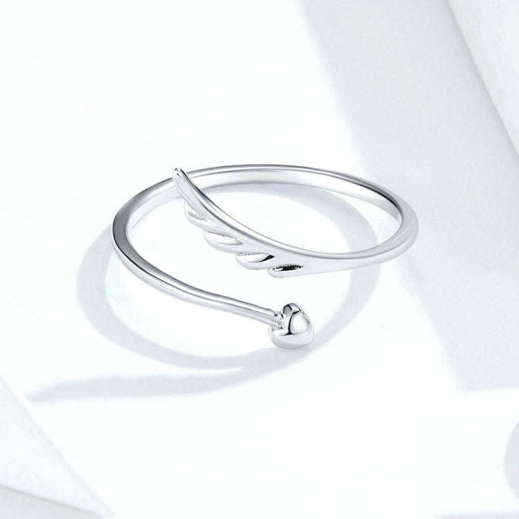 S925 Sterling Silver Angel Wings Open Ring  Open Ring