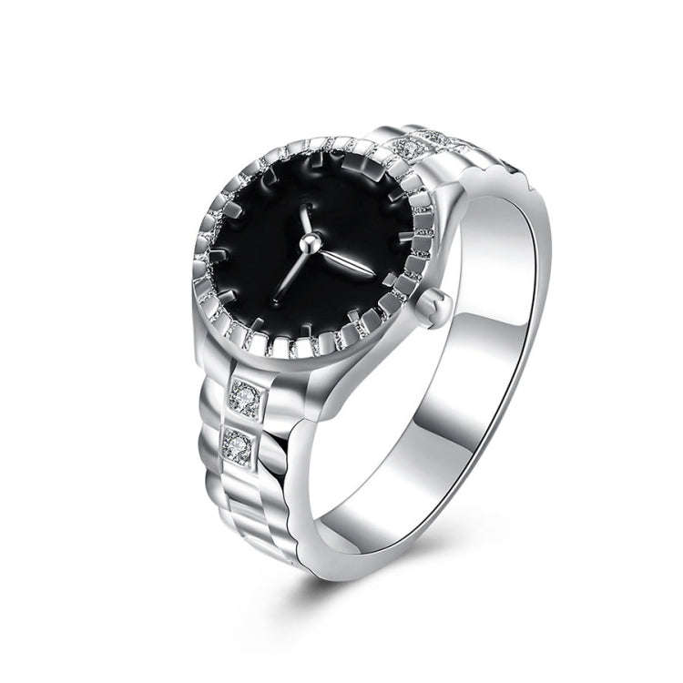 Creative Diamond Dial Quartz Watch Rings(6)