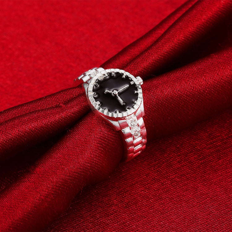 Creative Diamond Dial Quartz Watch Rings(6)