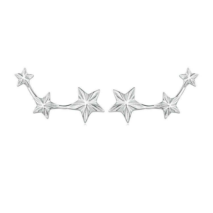 BSE750 Sterling Silver S925  Star Earrings