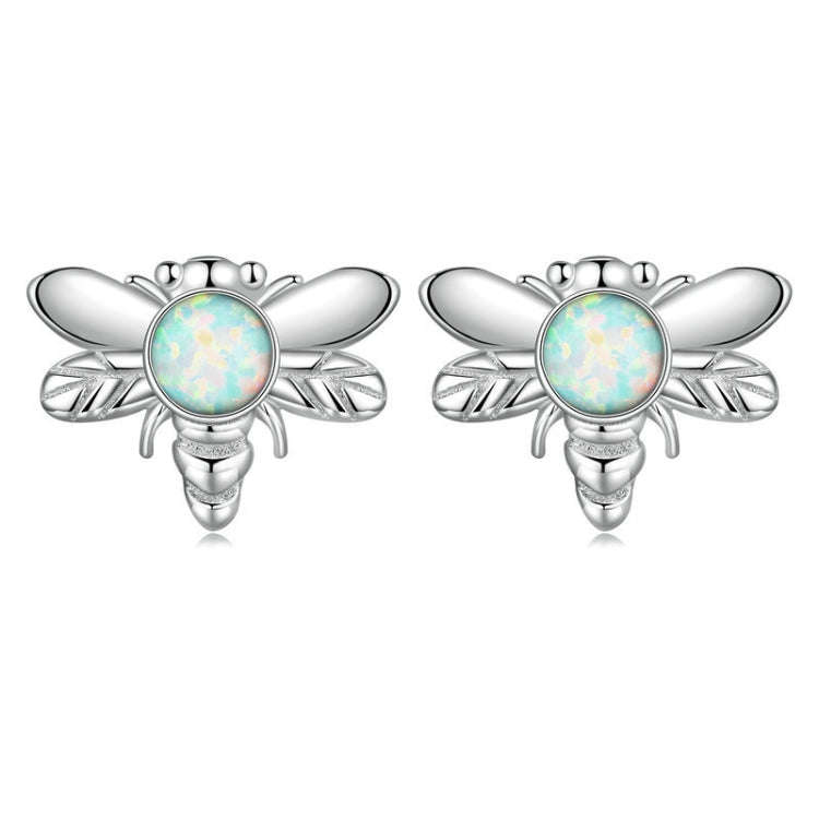 SCE1541 S925  Opal Bee Stud Earrings