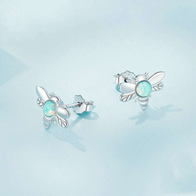 SCE1541 S925  Opal Bee Stud Earrings