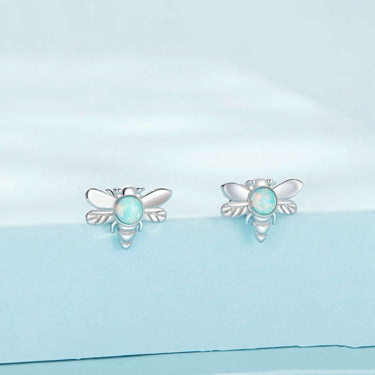 SCE1541 S925  Opal Bee Stud Earrings