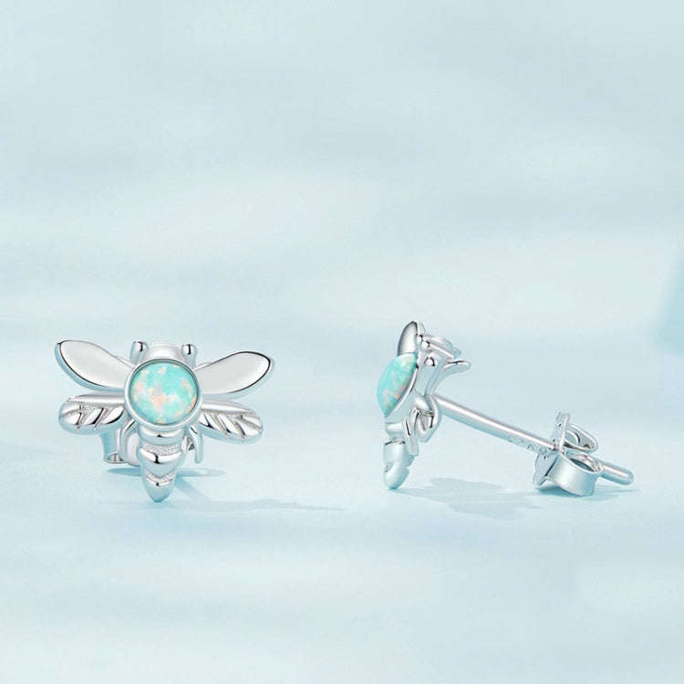 SCE1541 S925  Opal Bee Stud Earrings