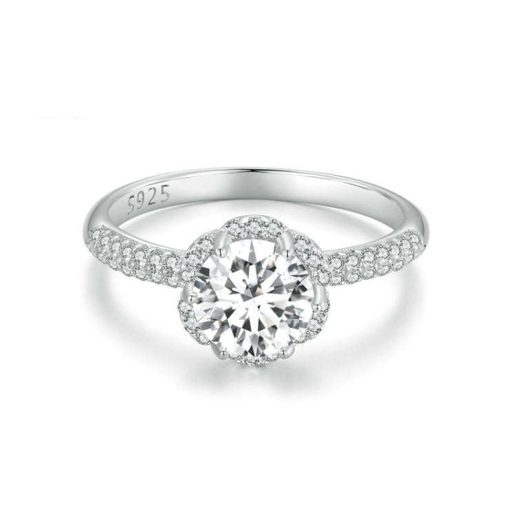 MSR017 Sterling Silver S925  Moissanite Ring(No.8)