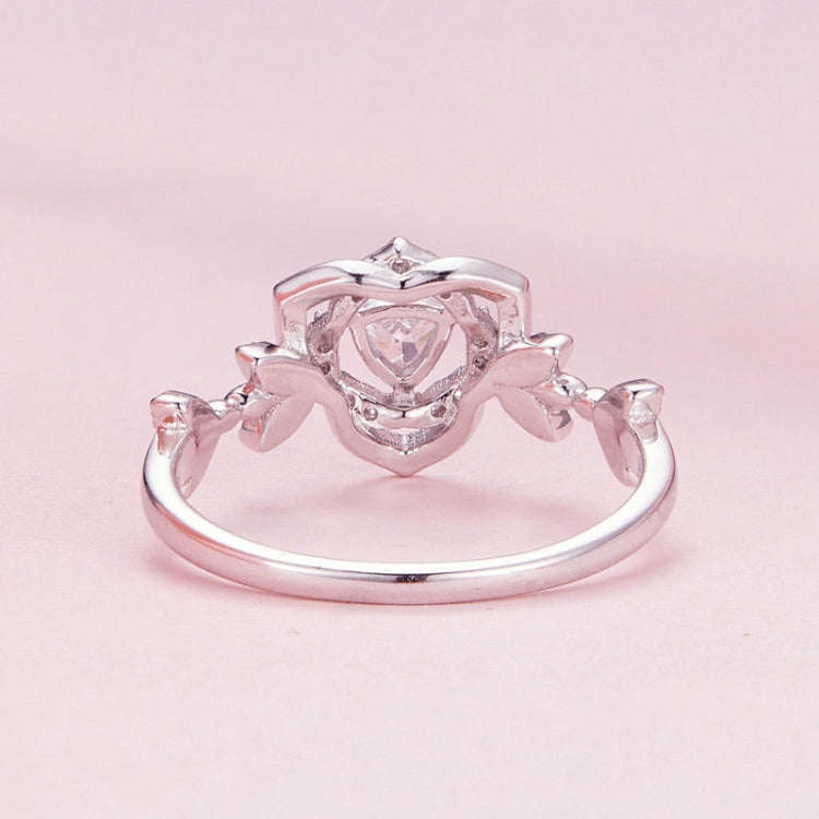BSR366 Sterling Silver S925 Plated Gold Rose Ring(No.8)