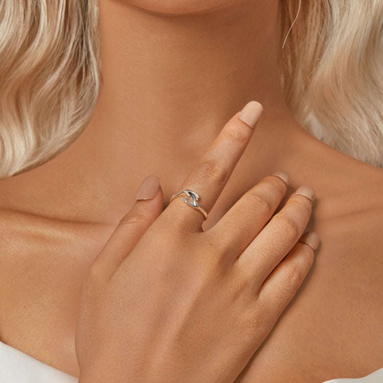 S925 Sterling Silver Guard Open Adjustable Ring(SCR1003-E)