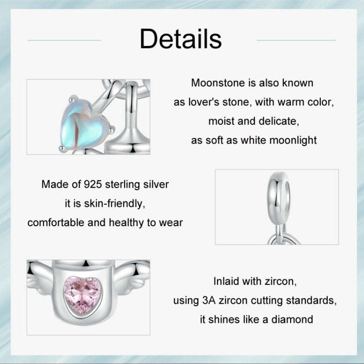 S925 Sterling Silver Baby Bottle Footprint DIY Pendant(SCC2820)