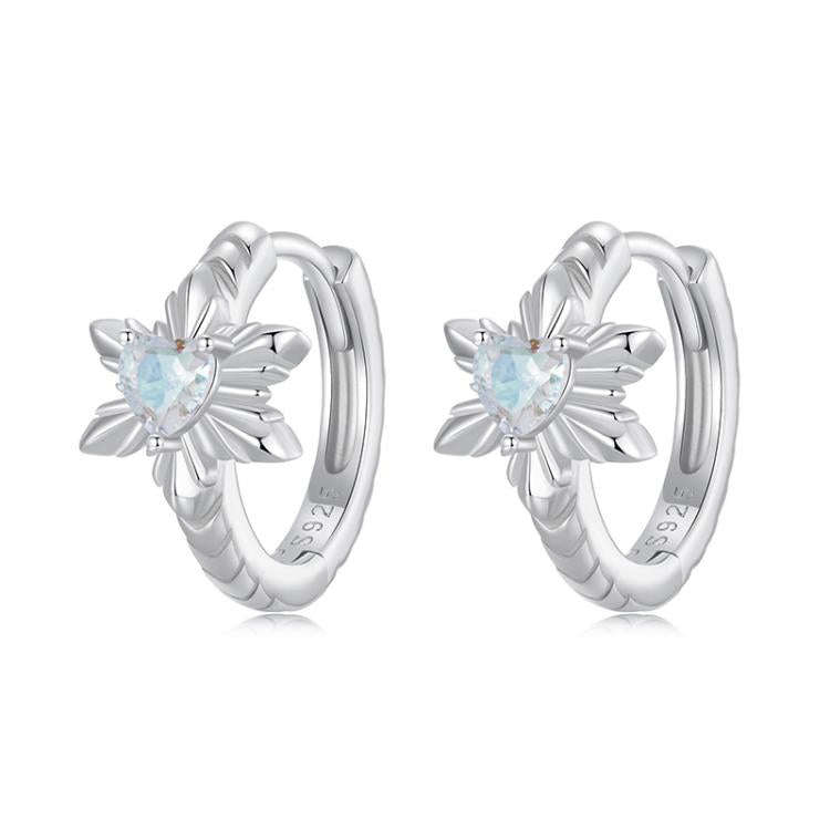 S925 Sterling Silver All-match Snowflake Women Earrings(BSE1134)