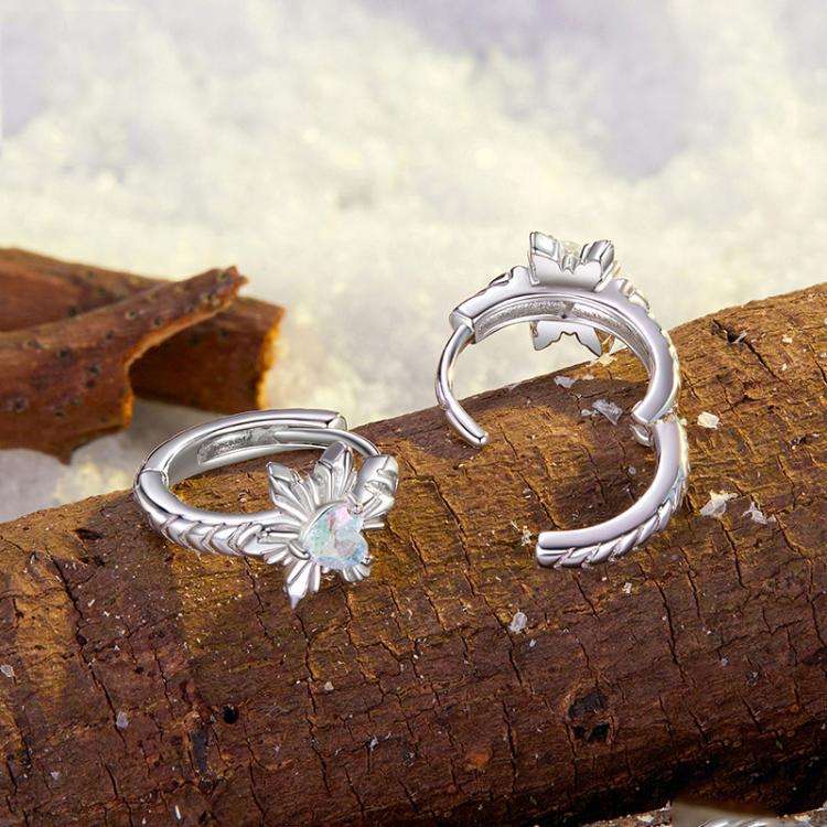 S925 Sterling Silver All-match Snowflake Women Earrings(BSE1134)
