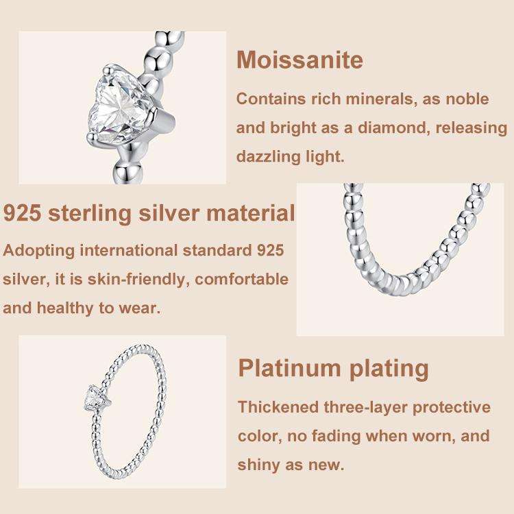MSR063 S925 Sterling Silver Heart Moissanite Ring(6)