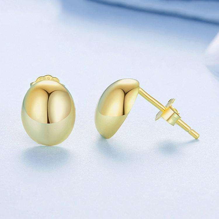 BSE1123 S925 Sterling Silver Metal Glossy Earrings, Spec: Oxidized