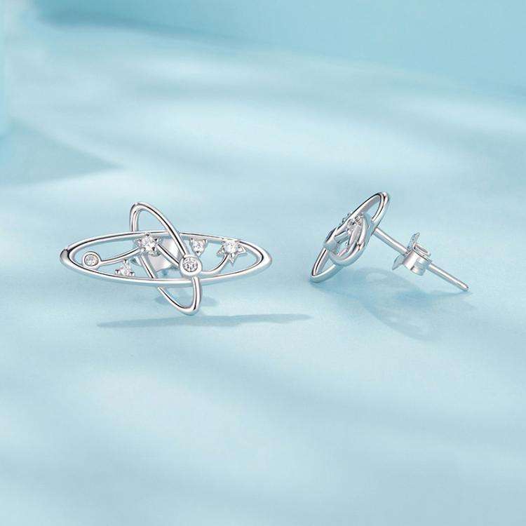 S925 Sterling Silver Mysterious Galaxy Hollow Earrings(SCE1821)
