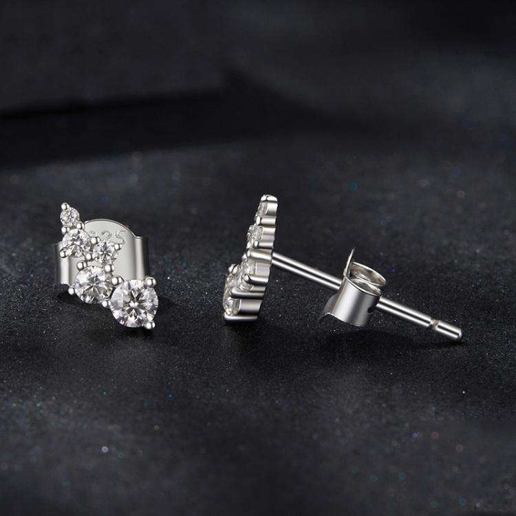S925 Sterling Silver Moissanite Bubble Earrings(MSE080)