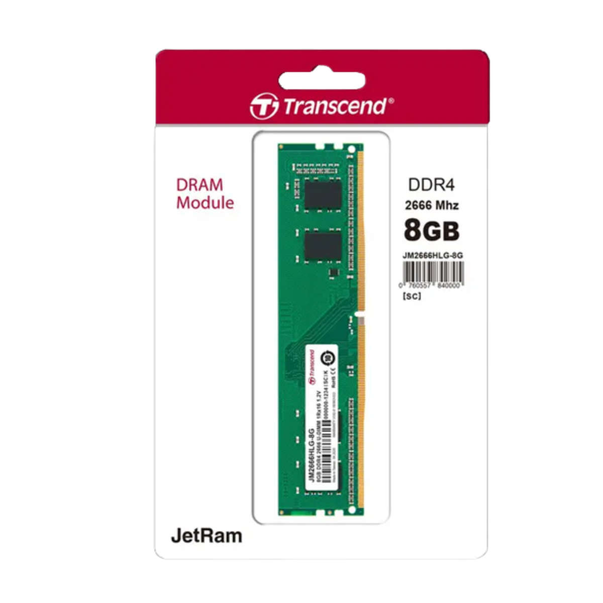 Transcend 8GB DDR4 2666MHz Desktop RAM